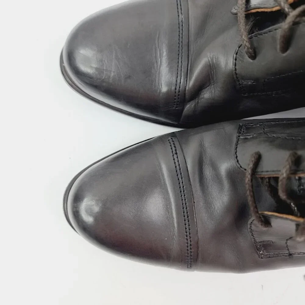Alberto Fermani Men's‎ Black Leather Lace Up Classic Ankle Chukka Boot Size 7